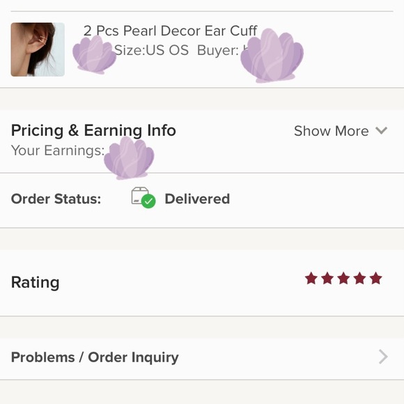 2 Pcs Pearl Decor Ear Cuff - Picture 5 of 7